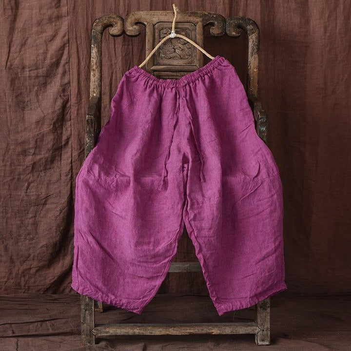 Spring Retro Loose Linen Casual Wide Leg Pants - ZYLIRA