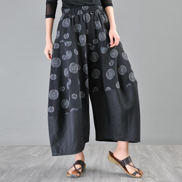 Spring Summer Cotton Linen Casual Cropped Loose Pants - ZYLIRA