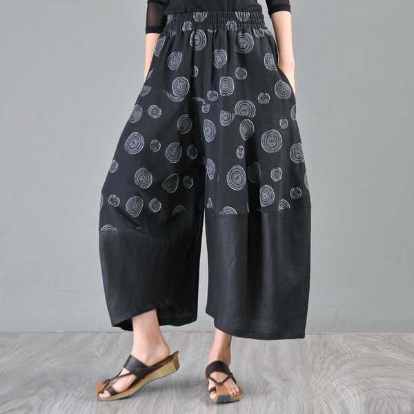 Spring Summer Cotton Linen Casual Cropped Loose Pants - ZYLIRA