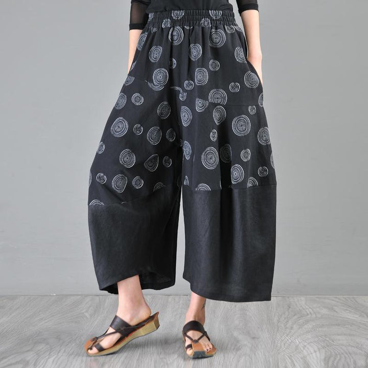 Spring Summer Cotton Linen Casual Cropped Loose Pants - ZYLIRA