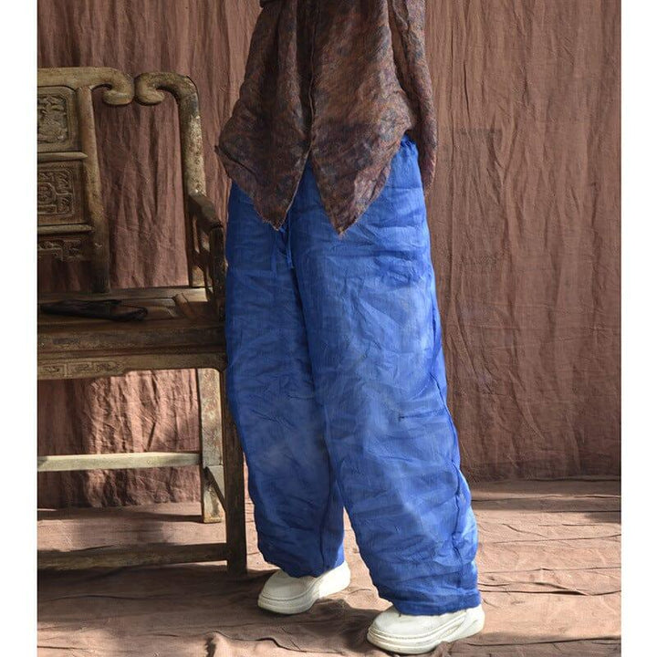 Spring Summer Double Layers Pleated Linen Pants - ZYLIRA