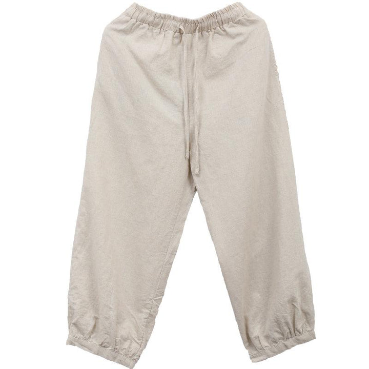 Spring Summer Loose Cotton Linen Trousers - ZYLIRA