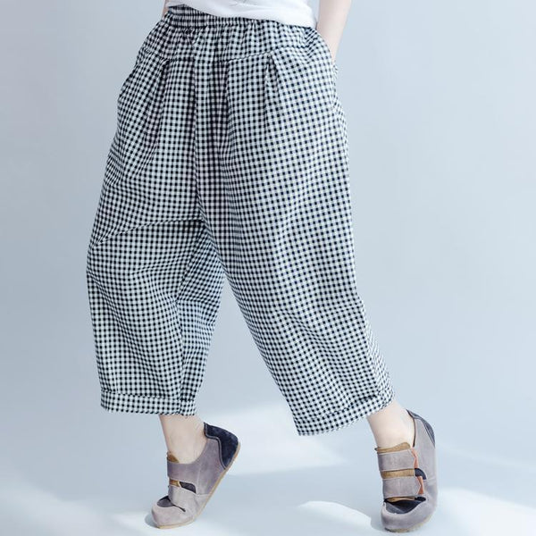 Spring SummerPlaid Loose Casual Pants - ZYLIRA