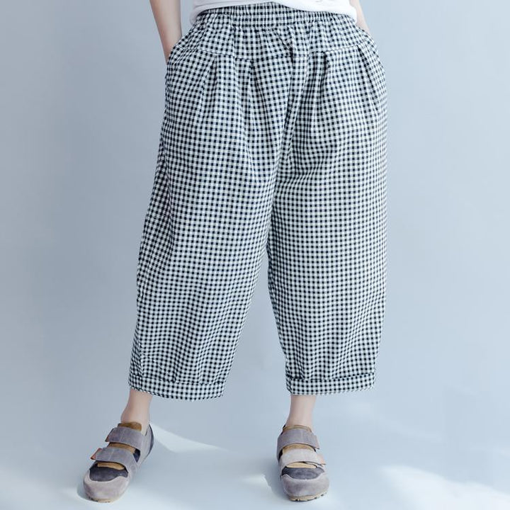 Spring SummerPlaid Loose Casual Pants - ZYLIRA