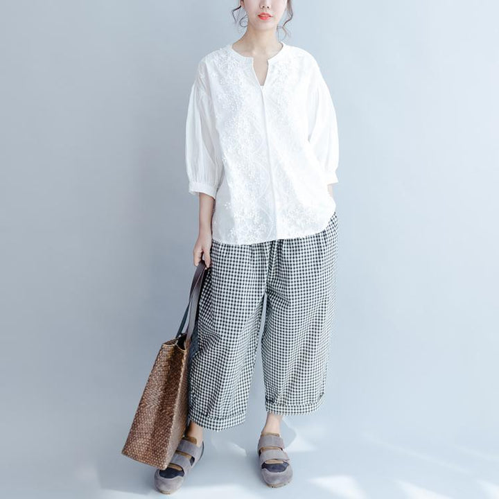 Spring SummerPlaid Loose Casual Pants - ZYLIRA