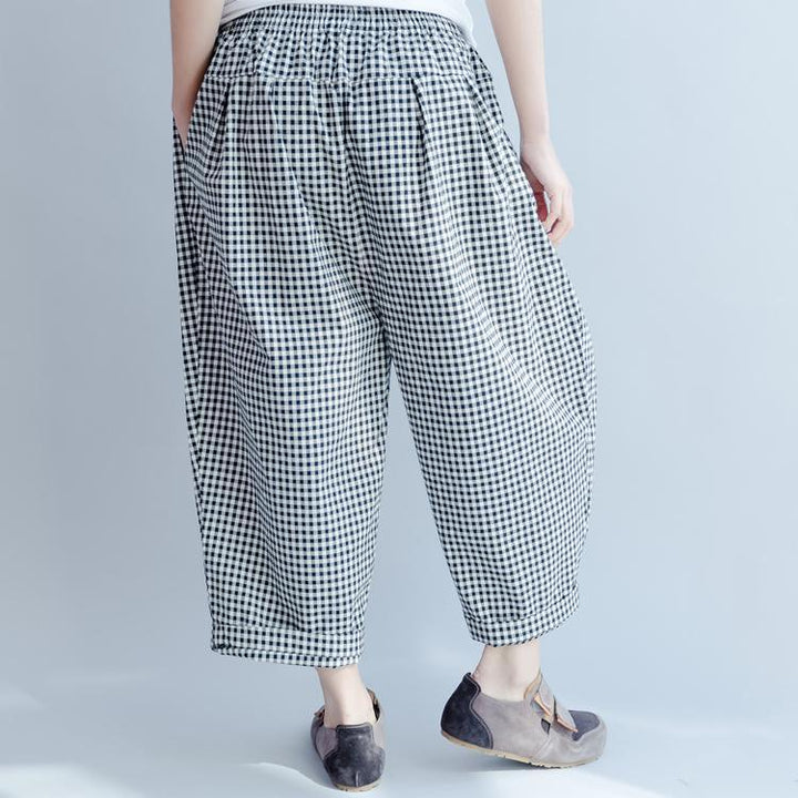 Spring SummerPlaid Loose Casual Pants - ZYLIRA