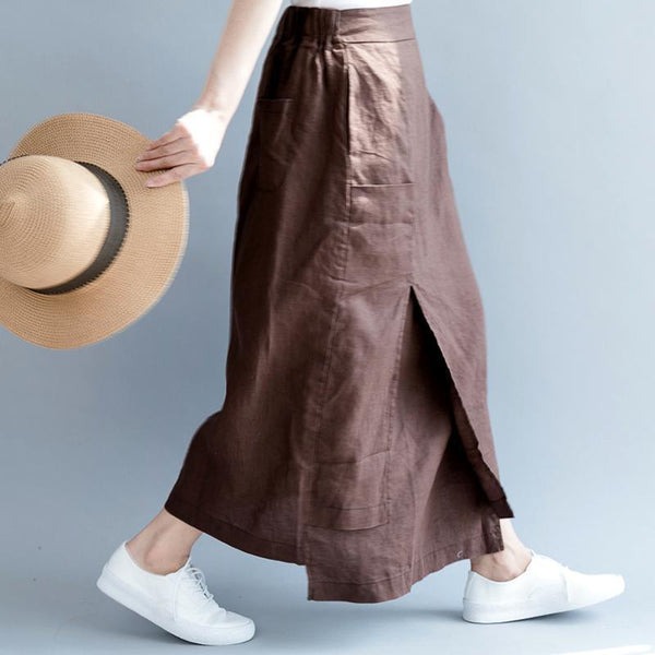 Stacked Misplaced Design Cotton Casual Wild Skirt - ZYLIRA