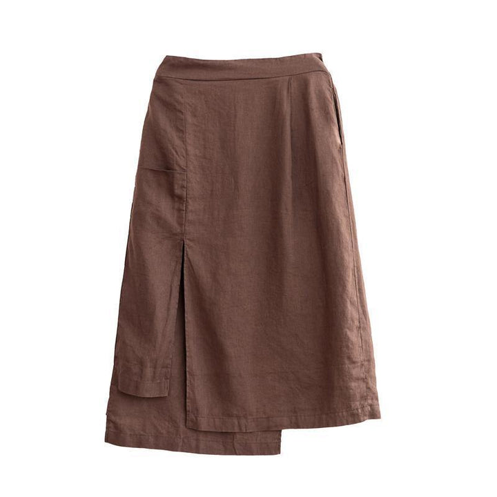 Stacked Misplaced Design Cotton Casual Wild Skirt - ZYLIRA