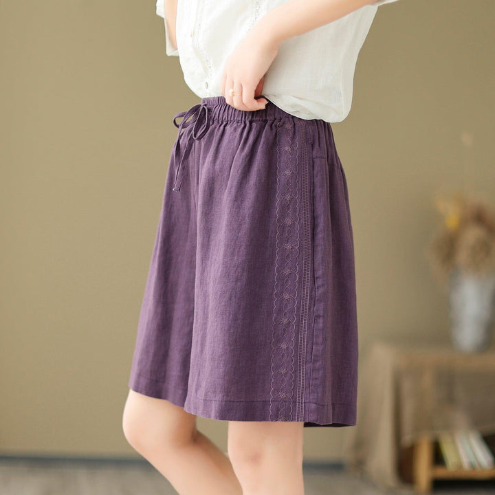 Summer Casual Loose Minimalist Linen Shorts - ZYLIRA