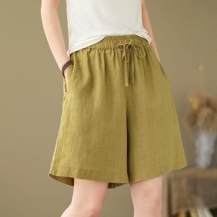 Summer Casual Loose Minimalist Linen Shorts - ZYLIRA