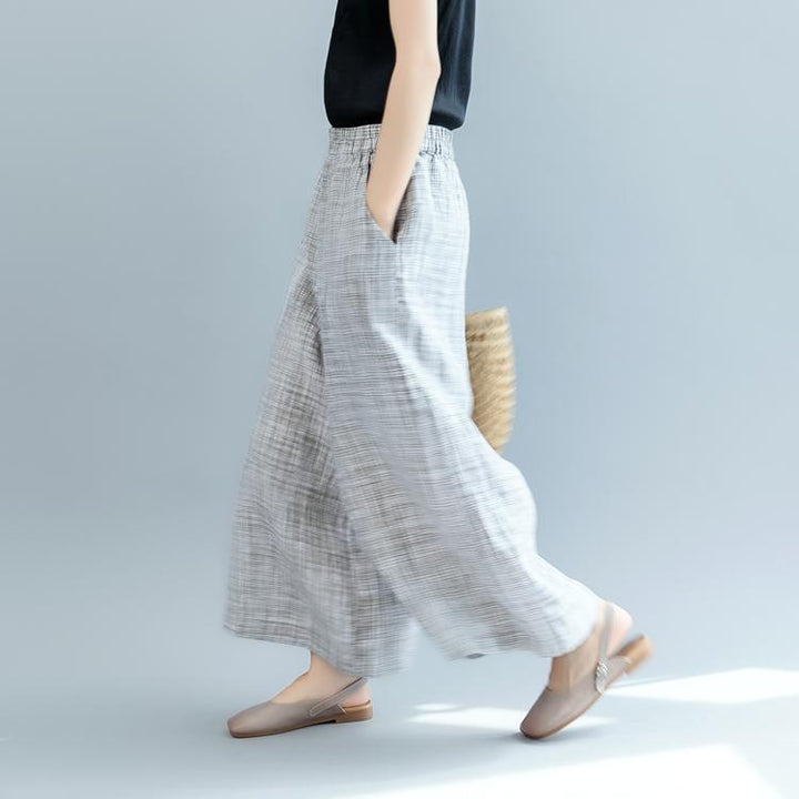 Summer Linen Wide-Leg Pants - ZYLIRA