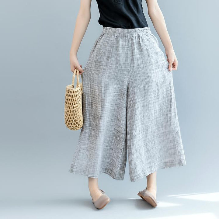 Summer Linen Wide-Leg Pants - ZYLIRA