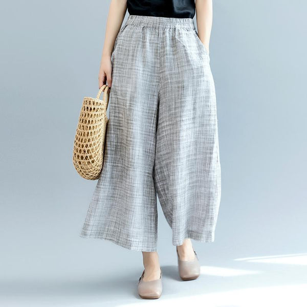 Summer Linen Wide-Leg Pants - ZYLIRA