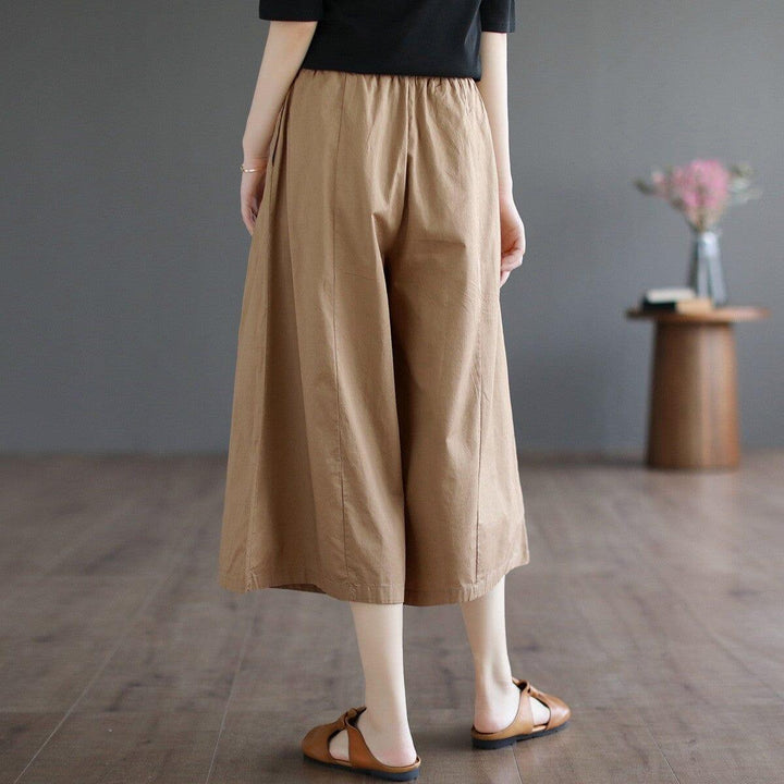 Summer Retro Casual Loose Wide Leg Pants - ZYLIRA