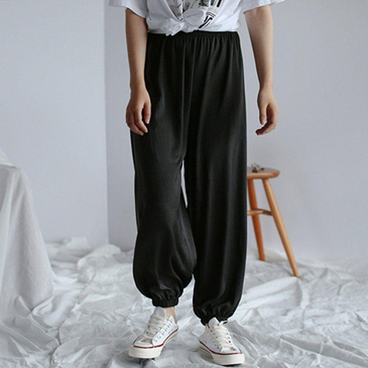 Summer Solid Casual Loose Chiffoin Harem Pants - ZYLIRA