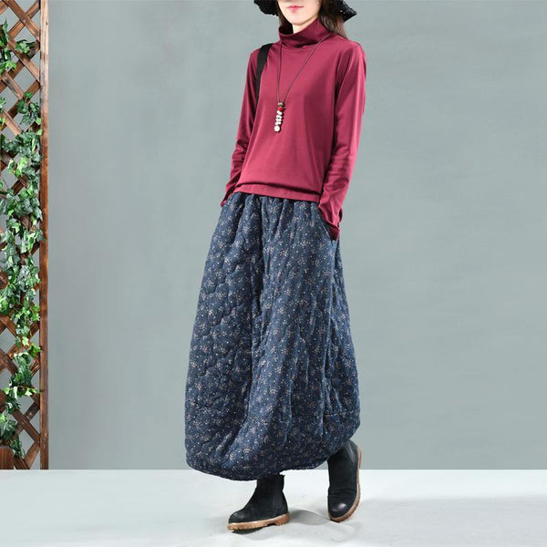 Vintage Floral Quilted Skirt - ZYLIRA