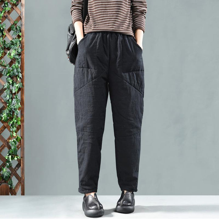 Vintage Winter Cotton Padded Warm Harem Pants - ZYLIRA