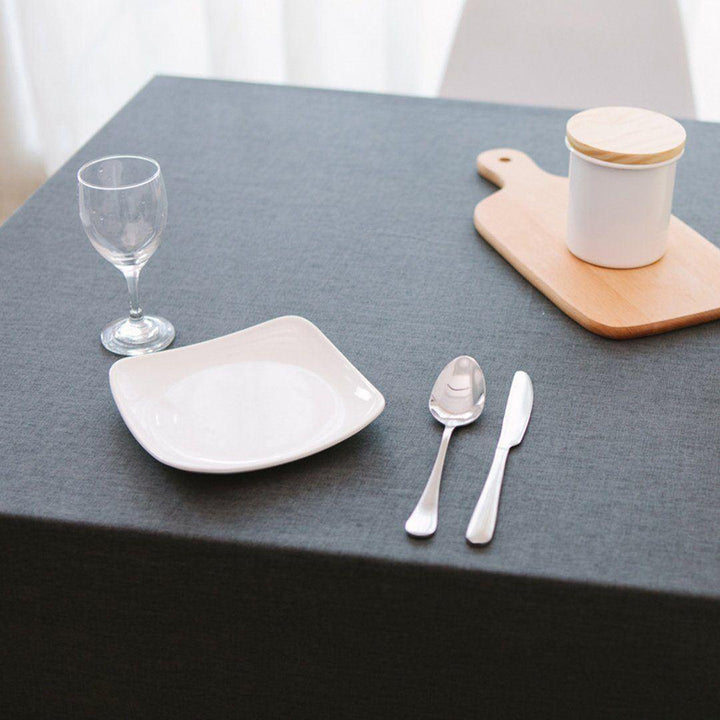 Waterproof Linen Rectangle Solid Tablecloth Anti-scalding Tableware - ZYLIRA