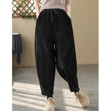 Winter Loose Casual Corduroy Furred Pants - ZYLIRA