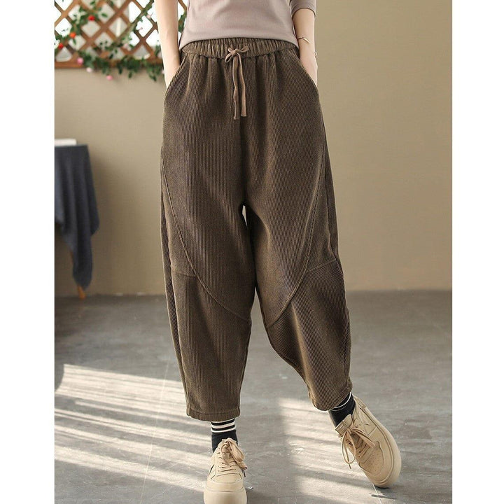 Winter Loose Casual Corduroy Furred Pants - ZYLIRA