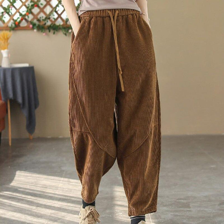 Winter Loose Casual Corduroy Furred Pants - ZYLIRA