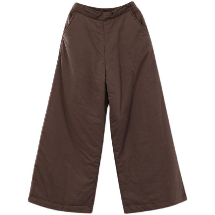 Winter Retro Cotton Linen Padded Wide Leg Pants - ZYLIRA