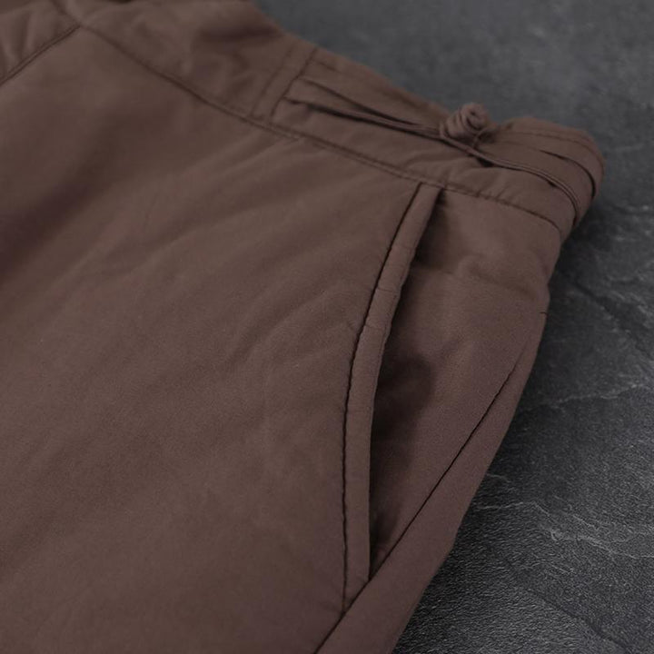 Winter Retro Cotton Linen Padded Wide Leg Pants - ZYLIRA