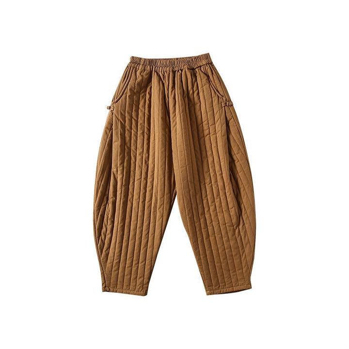 Winter Retro Padded Cotton Linen Loose Pants - ZYLIRA