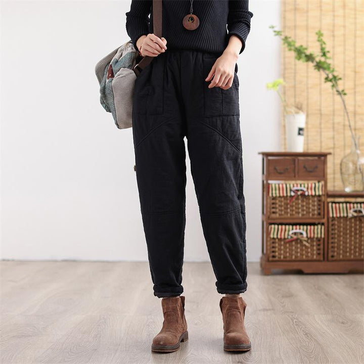 Winter Retro Thicken Cotton Linen Casual Pants - ZYLIRA