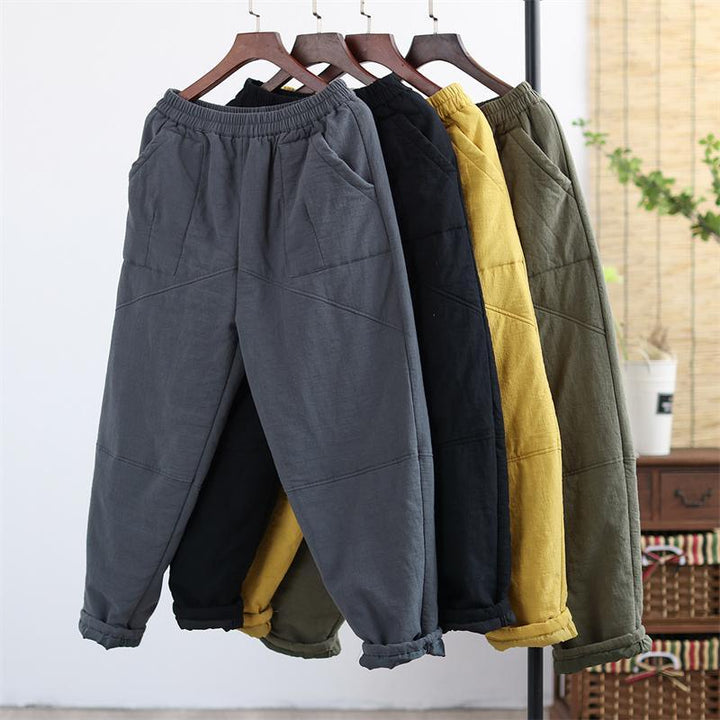 Winter Retro Thicken Cotton Linen Casual Pants - ZYLIRA