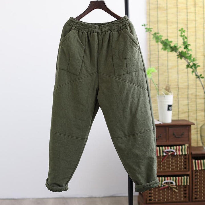 Winter Retro Thicken Cotton Linen Casual Pants - ZYLIRA