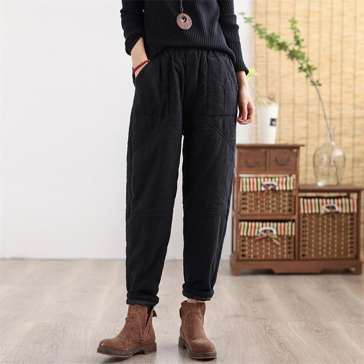 Winter Retro Thicken Cotton Linen Casual Pants - ZYLIRA