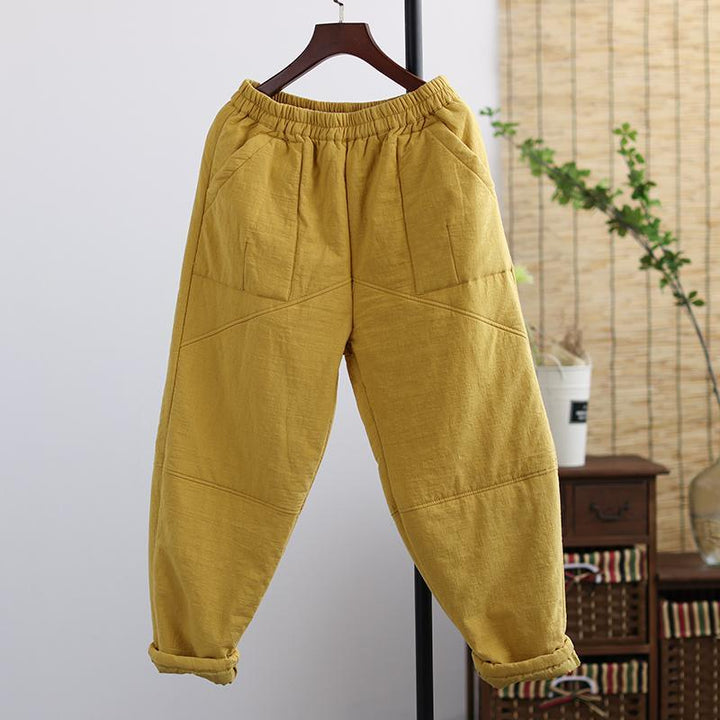 Winter Retro Thicken Cotton Linen Casual Pants - ZYLIRA