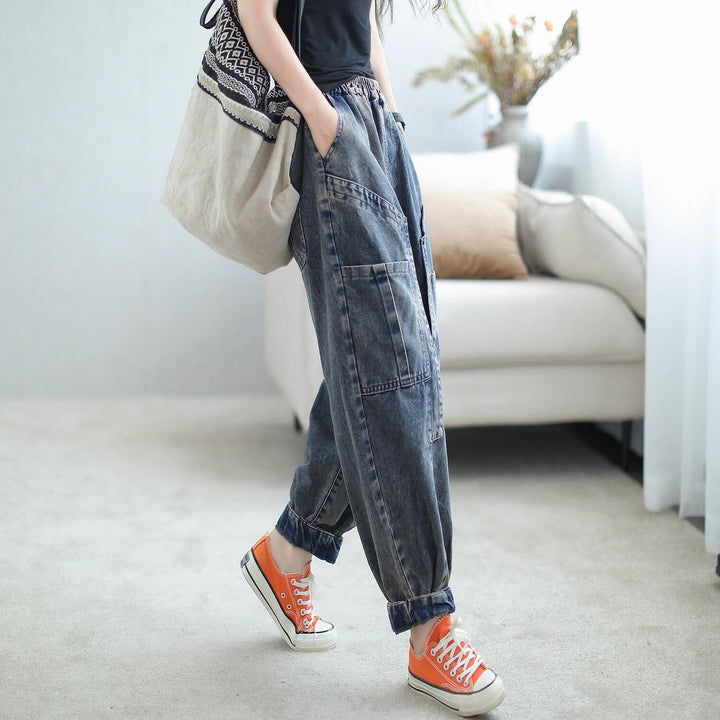 Women Autumn Casual Fashion Harem Jeans - ZYLIRA