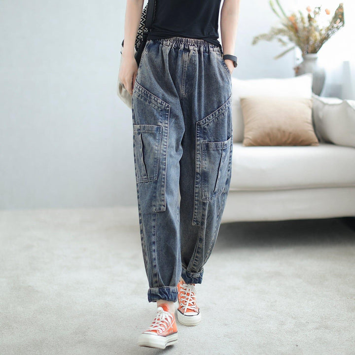 Women Autumn Casual Fashion Harem Jeans - ZYLIRA