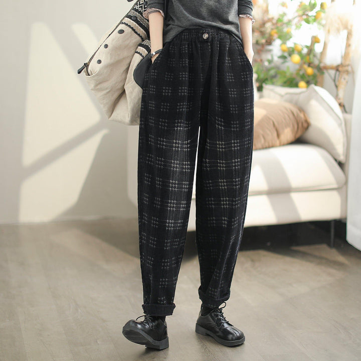 Women Autumn Casual Loose Cotton Corduroy Pants - ZYLIRA