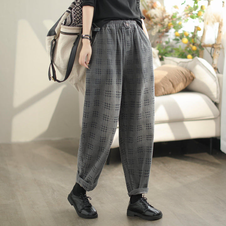 Women Autumn Casual Loose Cotton Corduroy Pants - ZYLIRA