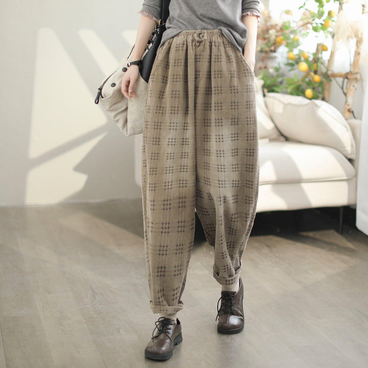 Women Autumn Casual Loose Cotton Corduroy Pants - ZYLIRA