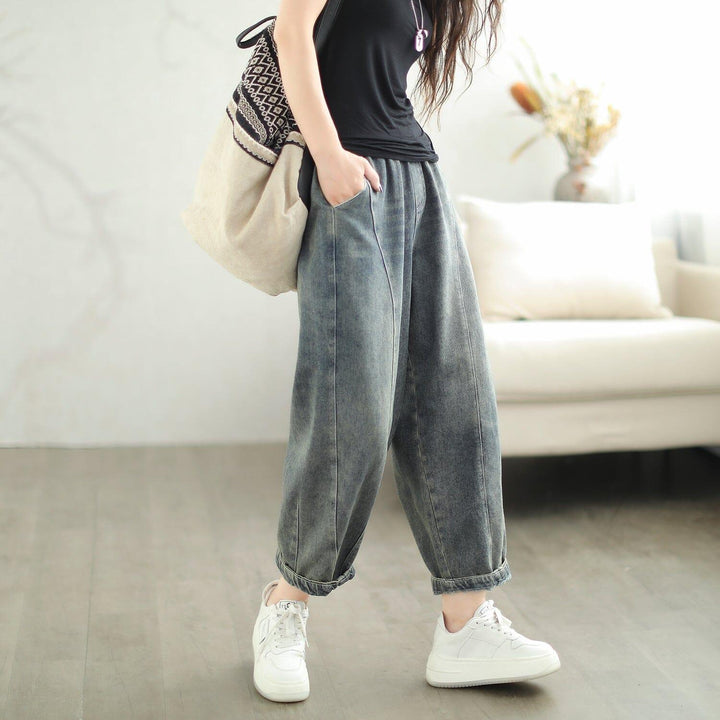 Women Autumn Loose Casual Harem Jeans - ZYLIRA