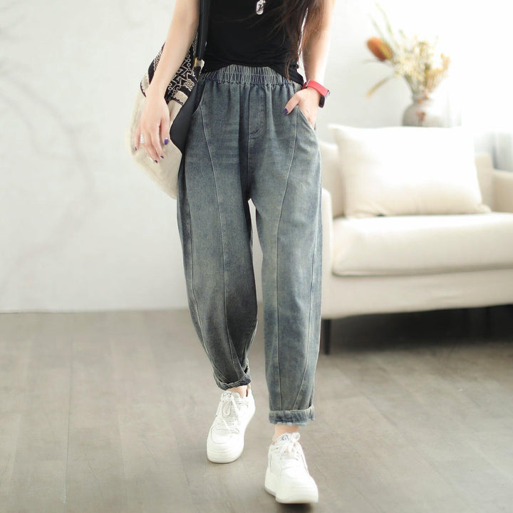 Women Autumn Loose Casual Harem Jeans - ZYLIRA