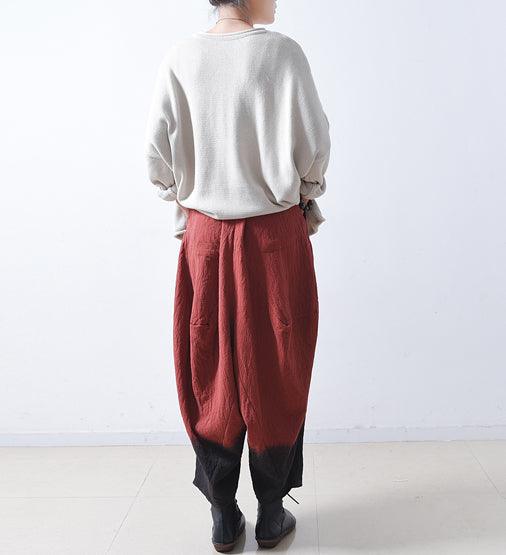 Women Autumn Loose Gradient Cotton Linen Pants - ZYLIRA