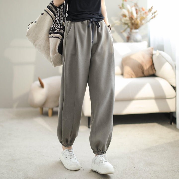 Women Autumn Minimalist Cotton Casual Pants - ZYLIRA