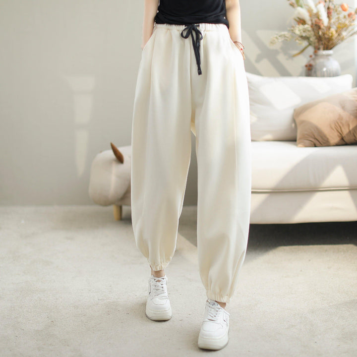 Women Autumn Minimalist Cotton Casual Pants - ZYLIRA