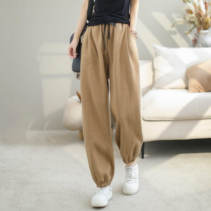 Women Autumn Minimalist Cotton Casual Pants - ZYLIRA