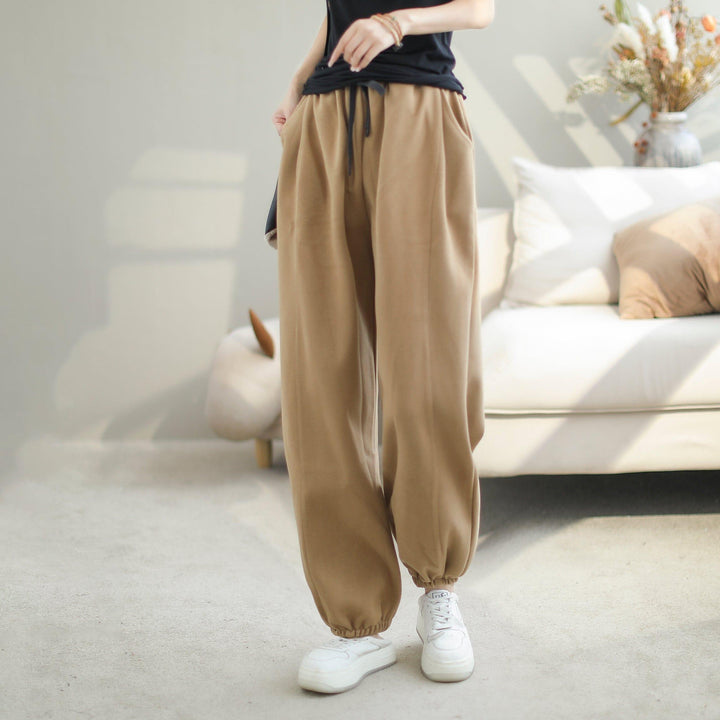 Women Autumn Minimalist Cotton Casual Pants - ZYLIRA