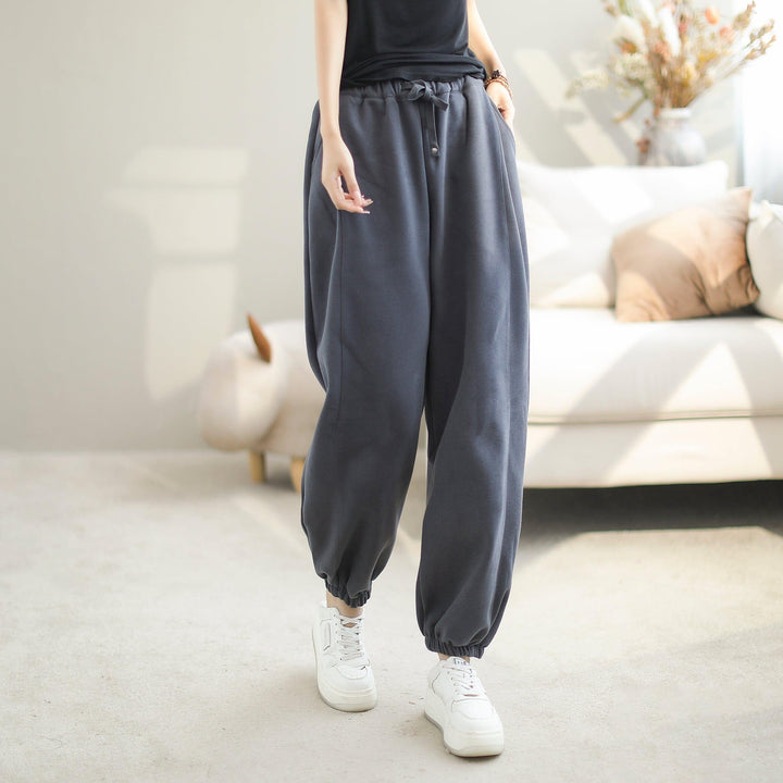 Women Autumn Minimalist Cotton Casual Pants - ZYLIRA