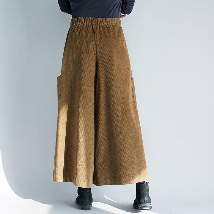 Women Autumn Winter Retro Corduroy Wide-leg Pants - ZYLIRA