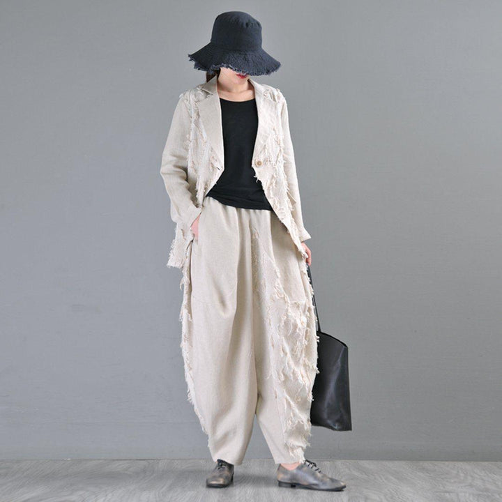 Women Casual Loose Linen Harmen Pants Trousers - ZYLIRA