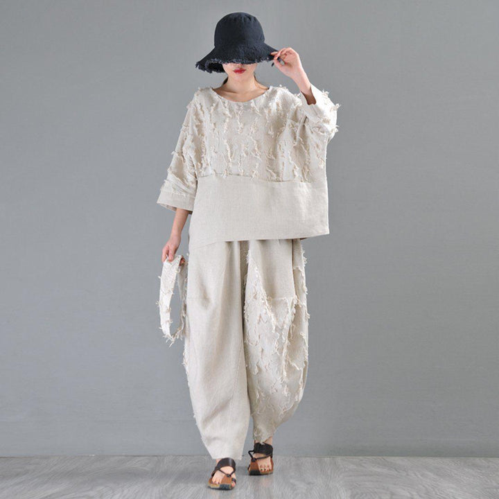 Women Casual Loose Linen Harmen Pants Trousers - ZYLIRA