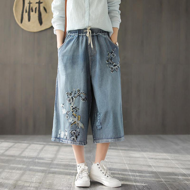 Women Cotton Spring Wide-Leg Loose Literary Pants - ZYLIRA